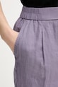 United Colors of Benetton Kalhoty dámské lněné fialová 4AGHDF079