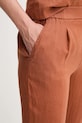 Λινό παντελόνι United Colors of Benetton πορτοκαλί 4AGHDF079