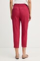 Oblečenie United Colors of Benetton nohavice dámske ľanové 4AGHDF079 červená