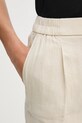 United Colors of Benetton hlače za žene od lana bež 4AGHDF079