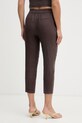 Odjeća United Colors of Benetton hlače ženske lanene 4AGHDF079 smeđa