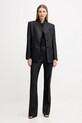 Pinko spodnie z dodatkiem wełny 106124.A305 czarny AW25