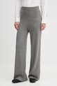 United Colors of Benetton pantaloni cu lână uni gri 102HDF00Z