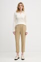 United Colors of Benetton spodnie damskie 4962DF079 beżowy SS26