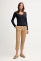 United Colors of Benetton spodnie 4FRXDF08E beżowy AW25
