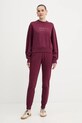 Armani Exchange spodnie dresowe bawełniane XW000986.AF16114 bordowy AW25