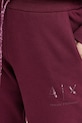 Armani Exchange spodnie dresowe bawełniane bordowy XW000986.AF16114