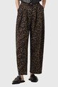 Παντελόνι AllSaints BECCA W084EC καφέ AW25