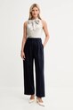 Forte Forte spodnie bawełniane 14036.my.pants granatowy AW25