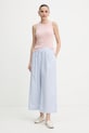 Pamučne hlače Weekend Max Mara FLEUR 2525136021600 plava AW25