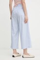 Odzież Weekend Max Mara spodnie bawełniane FLEUR 2525136021600 niebieski
