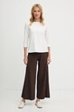 Παντελόνι Weekend Max Mara SUPERBO 2525336011600 καφέ AW25
