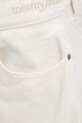 Hlače od samta Tommy Jeans DW0DW21700 bijela