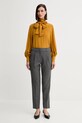 Weekend Max Mara spodnie z wełną CALDAIA 2525136152600 szary AW25