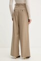 Odzież Weekend Max Mara spodnie z dodatkiem wełny GLOBALE 2525136162600 beżowy