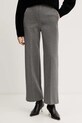 Hlače Weekend Max Mara ZELOTA Z elastanom siva 2525786012600