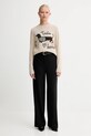 Weekend Max Mara spodnie ZELOTA 2525786012600 czarny AW25