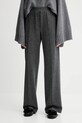 Weekend Max Mara spodnie z dodatkiem wełny ZELMA wzorzyste szary 2525786042600