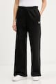 Спортивні штани adidas Originals Essentials Wide Leg Fleece трикотаж чорний JX5251