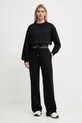 Just Cavalli spodnie dresowe bawełniane 79PAAE20.CF100 czarny AW25