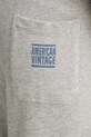 American Vintage spodnie dresowe szary ZOF05B