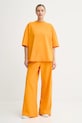 Bavlnené tepláky American Vintage AFO05B oranžová AW25
