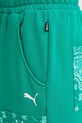 Puma spodnie dresowe bawełniane zielony 632845