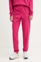 Dkny spodnie dresowe bawełniane bawełna różowy DP5P3707