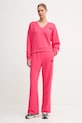 Dkny spodnie dresowe bawełniane DP5P3650 różowy AW25