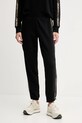 Dkny spodnie dresowe bawełniane aplikacja czarny DP5P3719