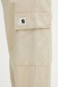 Carhartt WIP spodnie bawełniane W' Kingston beżowy I035580.G1GD