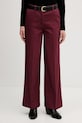 Sisley spodnie z elastanem bordowy 4AI6LE03G