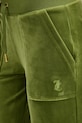 Juicy Couture spodnie dresowe welurowe zielony JCSEBJ001G