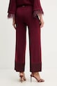 Odzież Twinset spodnie z dodatkiem wełny 252LL3FBB bordowy