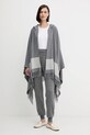 Vlnené tepláky Twinset 252TT3352 sivá AW25