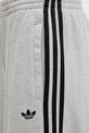 Бавовняні спортивні штани adidas Originals 3-Stripes сірий JV7476