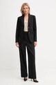 Vlněné kalhoty Tommy Hilfiger WW0WW48362 černá AW25