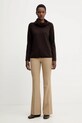 Luisa Spagnoli gyapjú nadrág 542617 zöld AW25