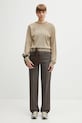MM6 Maison Margiela wool trousers S62KB0247.M35636.001F brown