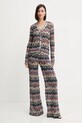 Missoni spodnie z wełną DS25WI0Q.BR012F fioletowy AW25