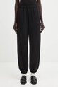 Anine Bing spodnie dresowe bawełniane karter bawełna czarny A.03.11667