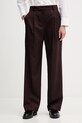 Tommy Hilfiger spodnie tkanina bordowy WW0WW48358