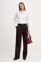 Tommy Hilfiger spodnie WW0WW48358 bordowy AW25