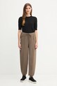 BOSS spodnie dresowe 50548633 brązowy AW25