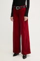 Filippa K spodnie sztruksowe bawełna czerwony 31981.FK