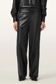 AllSaints pantaloni de piele ASH W028TD negru AW25