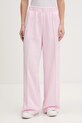 Παντελόνι φόρμας adidas Originals πλεκτό ύφασμα ροζ KS7807