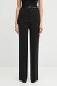 Sportmax spodnie TEXAS z elastanem czarny 2522786021600