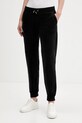 Juicy Couture spodnie dresowe welurowe z elastanem czarny JCBBJ225802