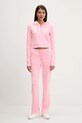 Juicy Couture spodnie dresowe welurowe JCWBJ225307 różowy AW25